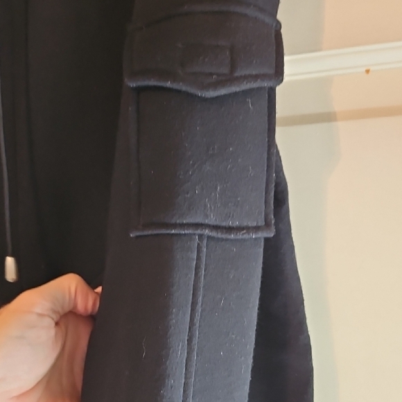 Women's Black Zip-Up Sweatshirt - Picture 3 of 6